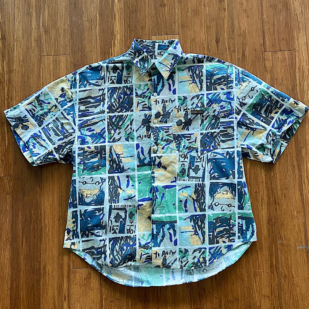 Funky Vintage Short Sleeve Shirt, Large